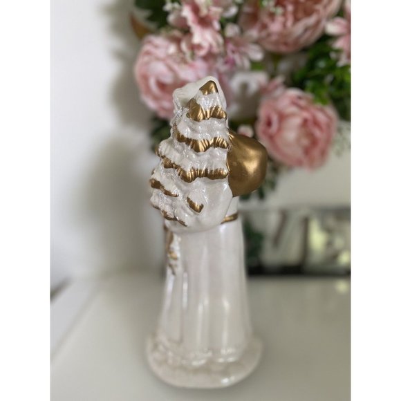 Cracker Barrel Santa Musical‎ Fine Pearlized Porcelain  Figurine O Tannenbaum - Picture 6 of 16